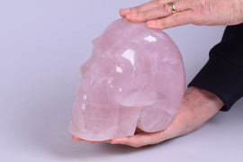Life sized Rose Quartz Crystal Skull
