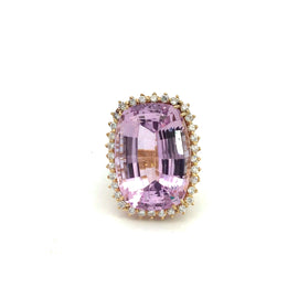 Stunning Large 40.68cts. Pink Kunzite Ring