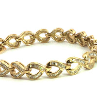 Yellow Gold and Diamond Tennis Bracelet
