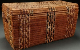 Salish (Northern Washington state SE Canada tribe)  Hand Woven storage basket c. 1890
