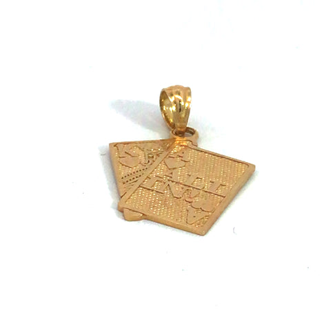 14K Gold Ace of Hearts Pendant
