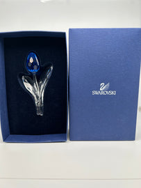 Swarovski Crystal Blue Tulip Flower 3.75" with Box