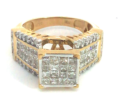 14K yellow gold Fashion ring w/ 74 diamonds