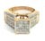 14K yellow gold Fashion ring w/ 74 diamonds