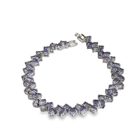 Lavender Tanzanite Bracelet in Sterling Silver