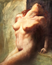Isabel Mahe "Fiugue" Oil on canvas unframed