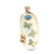 Jeff Kline 14K gold and 925 Silver with Blue Fire Opal and Butterfly Pendant
