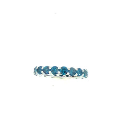 Blue Diamond Eternity Ring -with GIA Certification