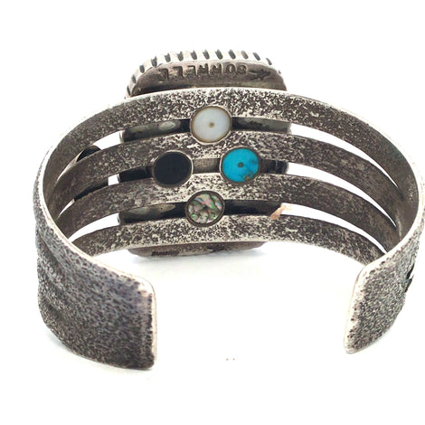 Robert Sorrell Turquoise and Coral Cuff – Wyatt Gallery Art