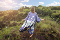 Renee Ariel -"Swan" hand painted batik silk kimono