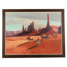 Ruth Goldsborough  "Monument Valley" 1981 Oil on canvas 54" x 42" Framed signed