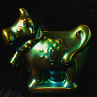 Zsolnay Eosin Cow figure irredentist Hungarian porcelain cow